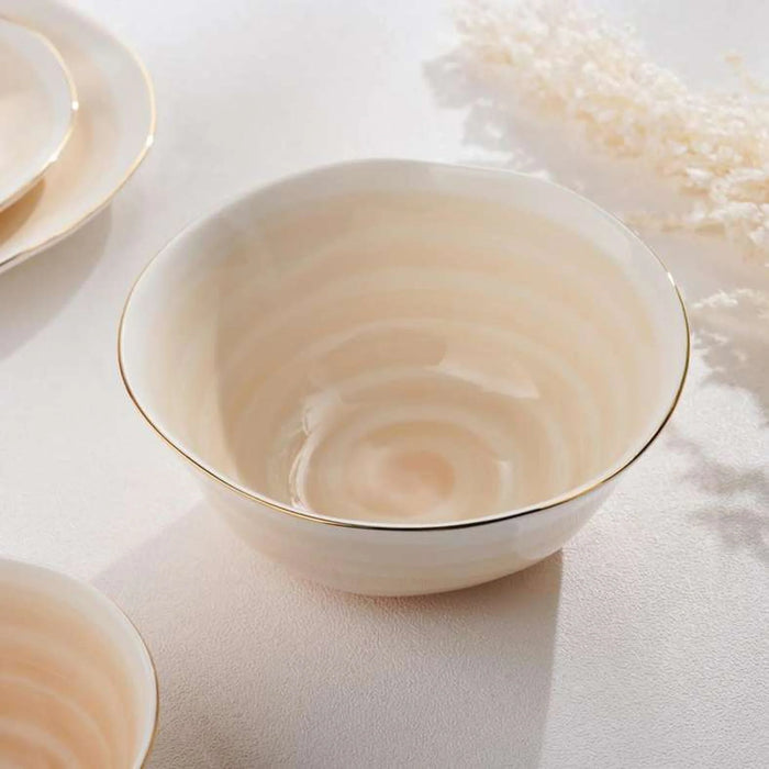Color Whirl Porcelain Cereal Bowl Dia16Cm -Beige