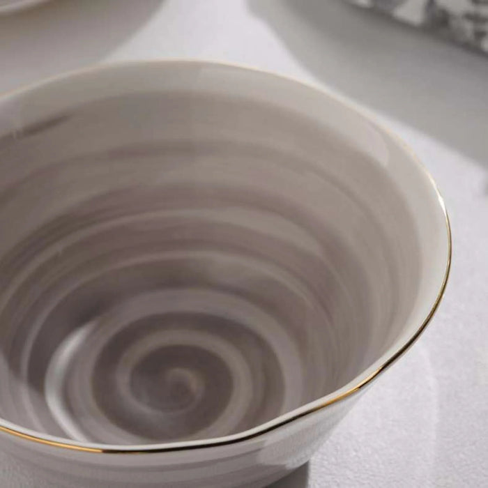 Color Whirl Porcelain Cereal Bowl Dia16Cm -Grey