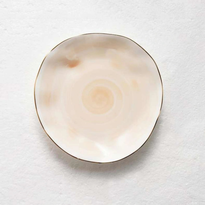 Color Whirl Porcelain Dessert Plate Dia16Cm -Beige