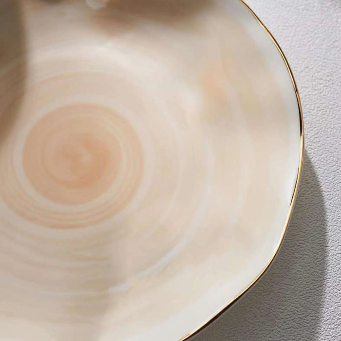 Color Whirl Porcelain Dessert Plate Dia16Cm -Beige