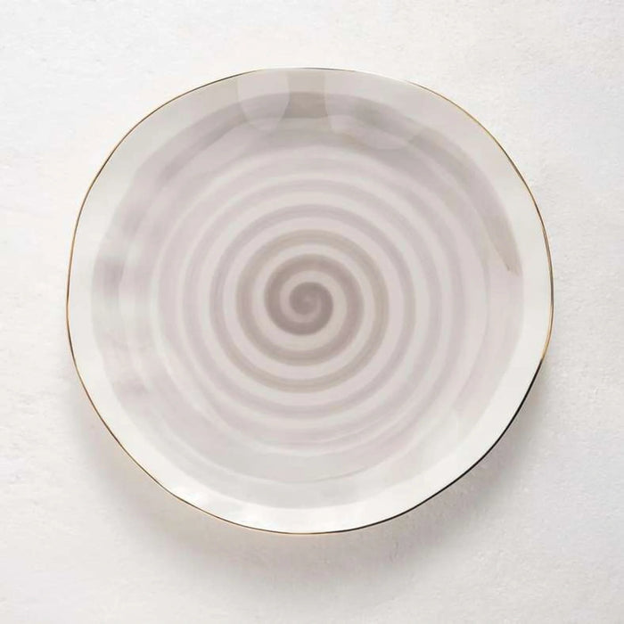 Color Whirl Porcelain Dinner Plate Dia26Cm -Grey