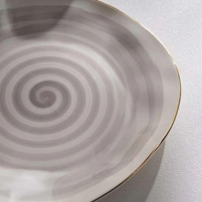 Color Whirl Porcelain Dinner Plate Dia26Cm -Grey