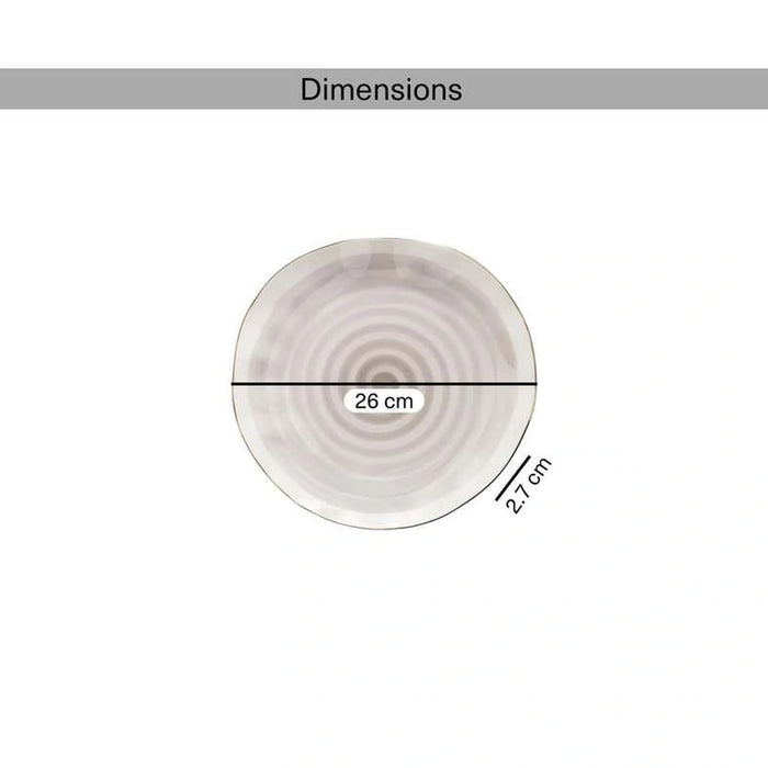Color Whirl Porcelain Dinner Plate Dia26Cm -Grey
