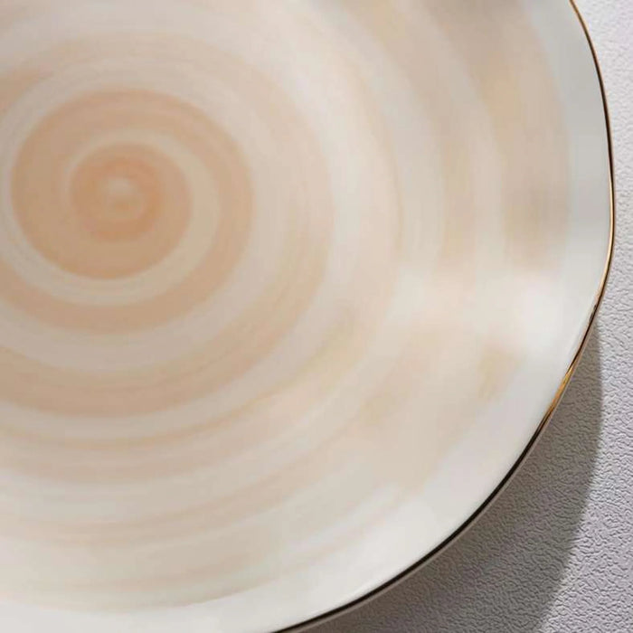 Color Whirl Porcelain Side Plate Dia21Cm -Beige