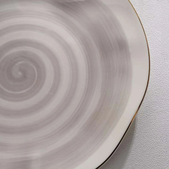 Color Whirl Porcelain Side Plate Dia21Cm -Grey