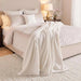 Comfy Cashmere Reversible Blanket 220X240Cm - Off White Pan Home
