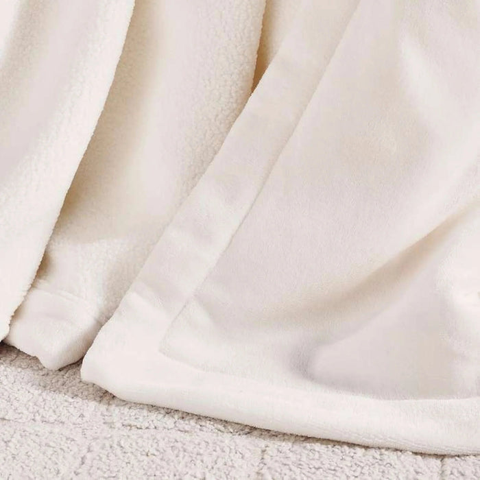 Comfy Cashmere Reversible Blanket 220X240Cm - Off White Pan Home