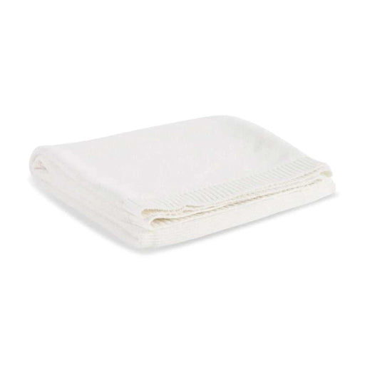 Comfy Soft Cable Knit Baby Blanket - White Pan Home