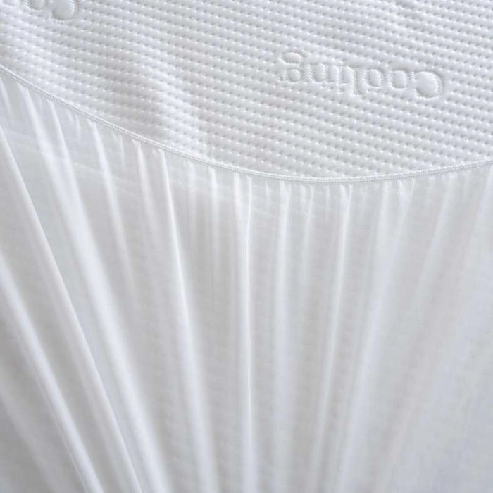 Cooling Jacquard Waterproof Mattress Protector -White Pan Home