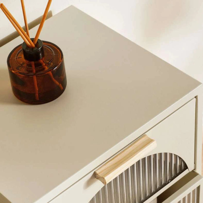 Cooper Display Cabinet With 3 Drawer Metal - Cream