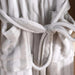 Coral Cozy Stripe Robe Mid/Large -Grey/White Pan Home