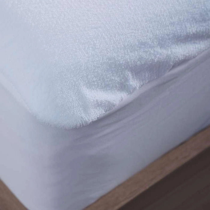 Coral Fleece Waterproof Mattress Protector 120X200+33cm-White Pan Home