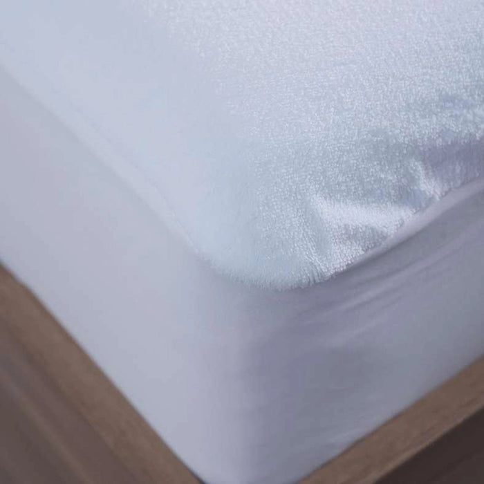 Coral Fleece Waterproof Mattress Protector 160X200+33cm-White Pan Home