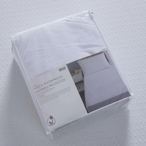 Coral Fleece Waterproof Mattress Protector -White Pan Home