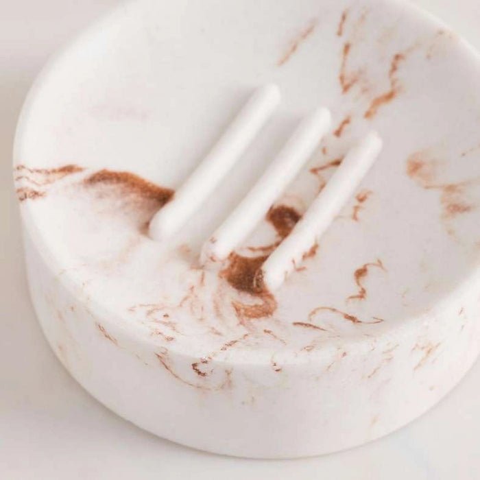 Coral Resin Soap Dish - Off White Pan Home