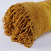 Cormac Chenille Throw With Fringes - Gold Pan Home