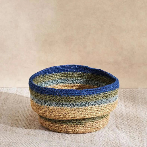 Cornelia Sea Grass Basket 21X21X13.5Cm - Blue Pan Home