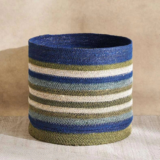 Cornelia Sea Grass Basket 33X33X30Cm - Blue Pan Home