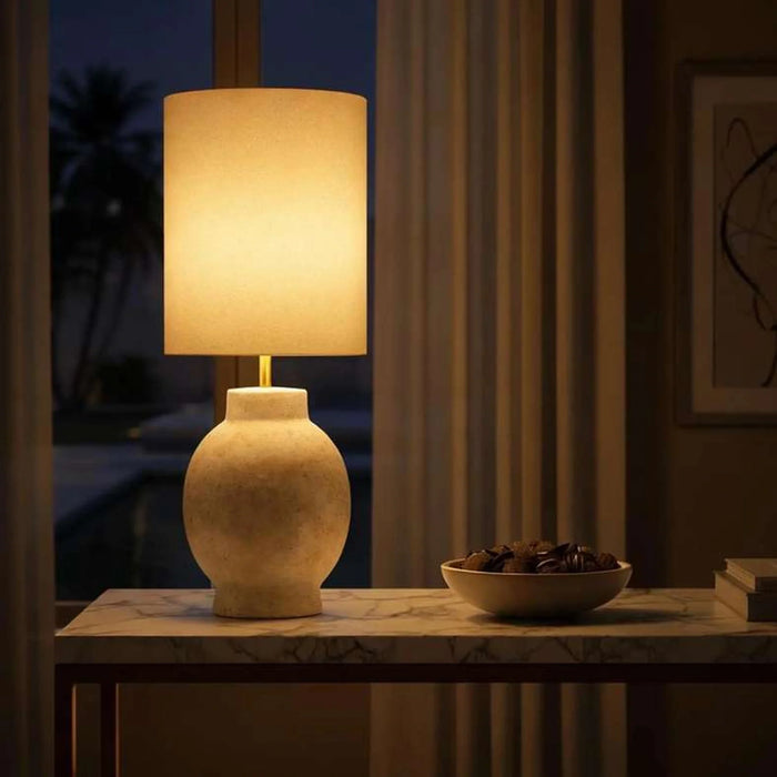 Cornet E27 Ceramic Table Lamp 35X90Cm - Grey