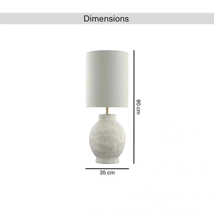 Cornet E27 Ceramic Table Lamp 35X90Cm - Grey