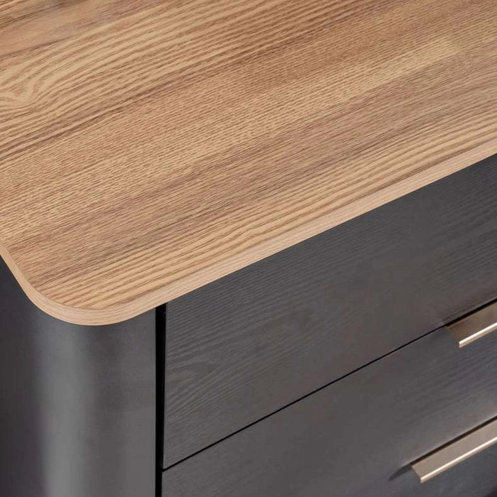 Cortez Chest Of Drawers With 3 Drawer - Natural Black Pan Home