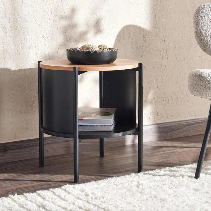 Cortez End Table With Storage Melamine Pan Home