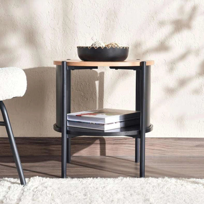Cortez End Table With Storage Melamine Pan Home