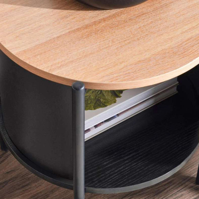Cortez End Table With Storage Melamine Pan Home