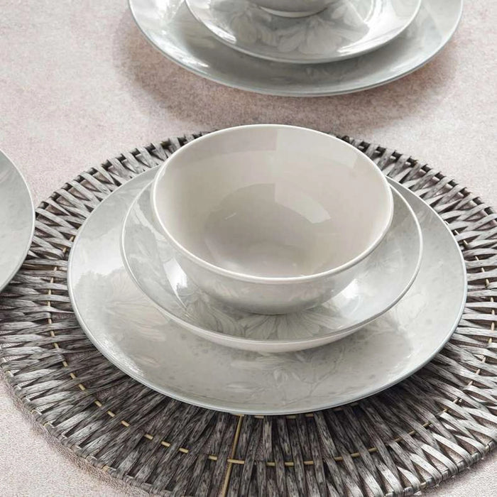Corylus 20-Piece Porcelain Dinner Set -Grey