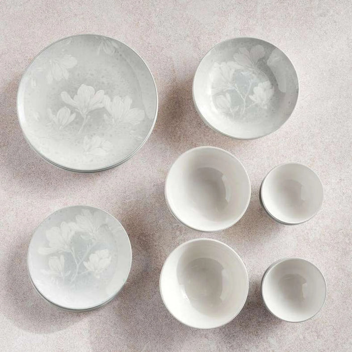 Corylus 20-Piece Porcelain Dinner Set -Grey
