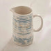 Cosette Spiral Textured Pitcher 1L - White & Blue Pan Home