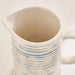 Cosette Spiral Textured Pitcher 1L - White & Blue Pan Home