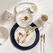 Cosette Spiral Textured Pitcher 1L - White & Blue Pan Home