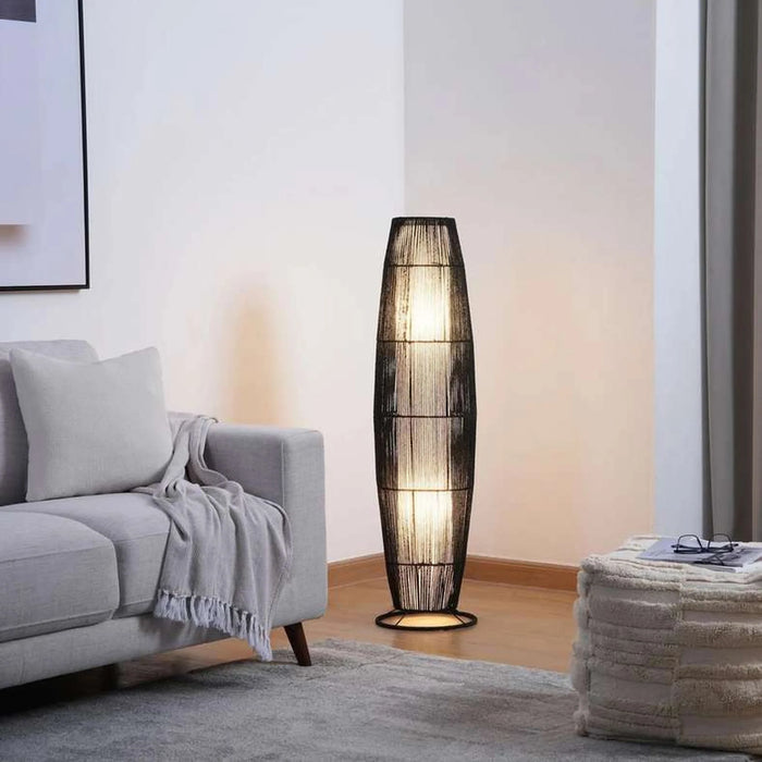 Cosmo 2-Light E27 Floor Lamp 30X120Cm - Black