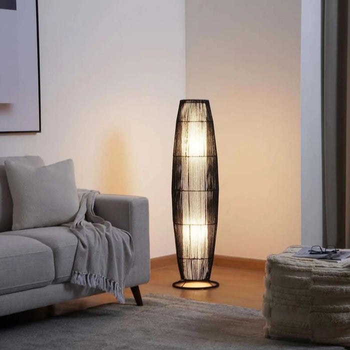 Cosmo 2-Light E27 Floor Lamp 30X120Cm - Black