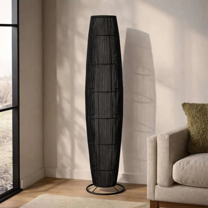 Cosmo 2-Light E27 Floor Lamp 30X120Cm - Black