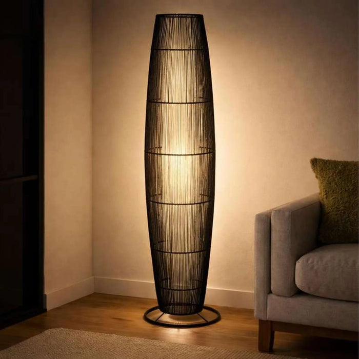 Cosmo 2-Light E27 Floor Lamp 30X120Cm - Black