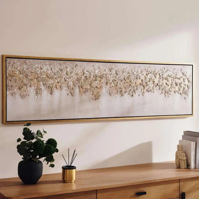 Cosmopolitan Framed Canvas Art - Gold Pan Home