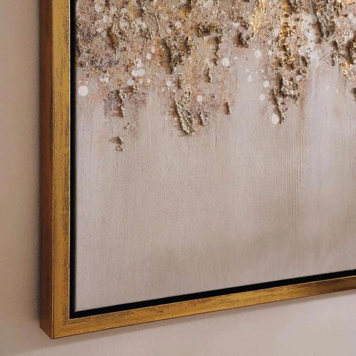 Cosmopolitan Framed Canvas Art - Gold Pan Home