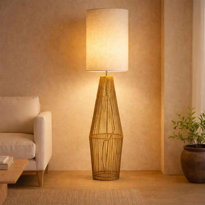 Costan E27 Seagrass Floor Lamp 29X136Cm - Natural