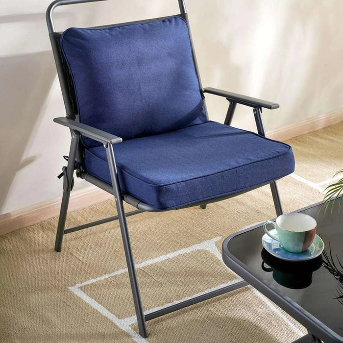 Costway  2 Piece Deep Seat Outdoor Chair Cushion Set - Blue