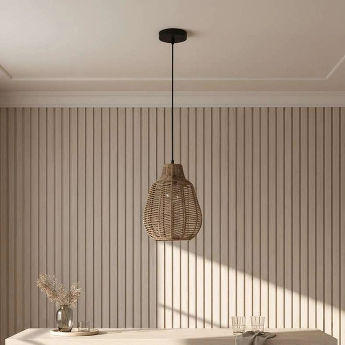 Cotter E27 Paper Rope Pendant Lamp 28X150Cm - Natural