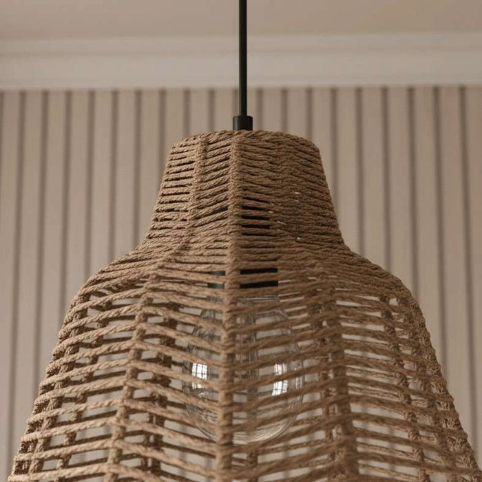 Cotter E27 Paper Rope Pendant Lamp 28X150Cm - Natural