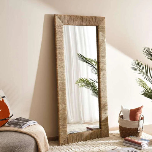Courtney Seagrass Floor Mirror Dia 80X170Cm - Natural Pan Home