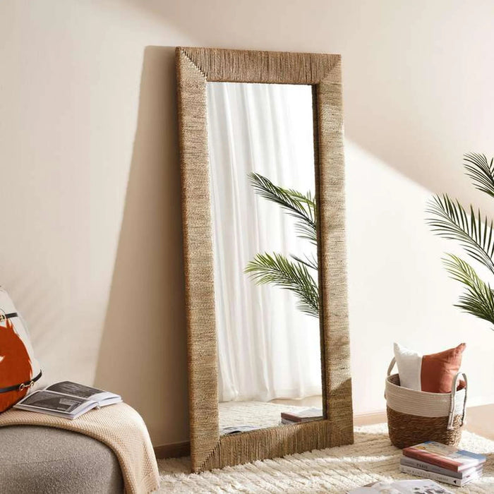Courtney Seagrass Floor Mirror Dia 80X170Cm - Natural Pan Home