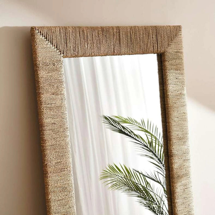 Courtney Seagrass Floor Mirror Dia 80X170Cm - Natural Pan Home