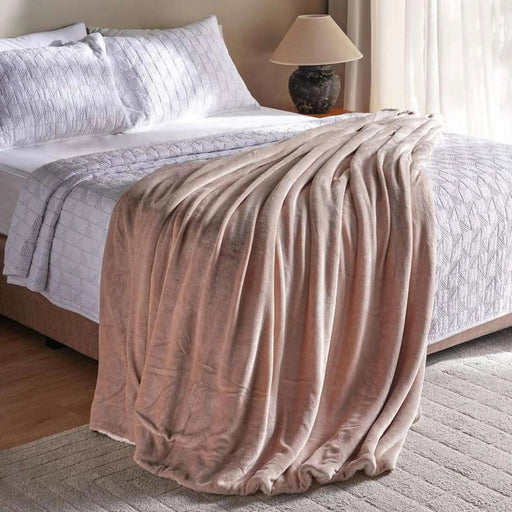Cozevia Flannel Blanket 150X200Cm - Blush Pan Home