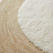 Cozy Corn Shaggy Round Rug 120Cm Round -Natural/White Pan Home