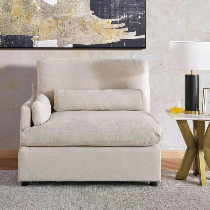 Cozy Left Arm Single Seater Modular Sofa - Beige Pan Home