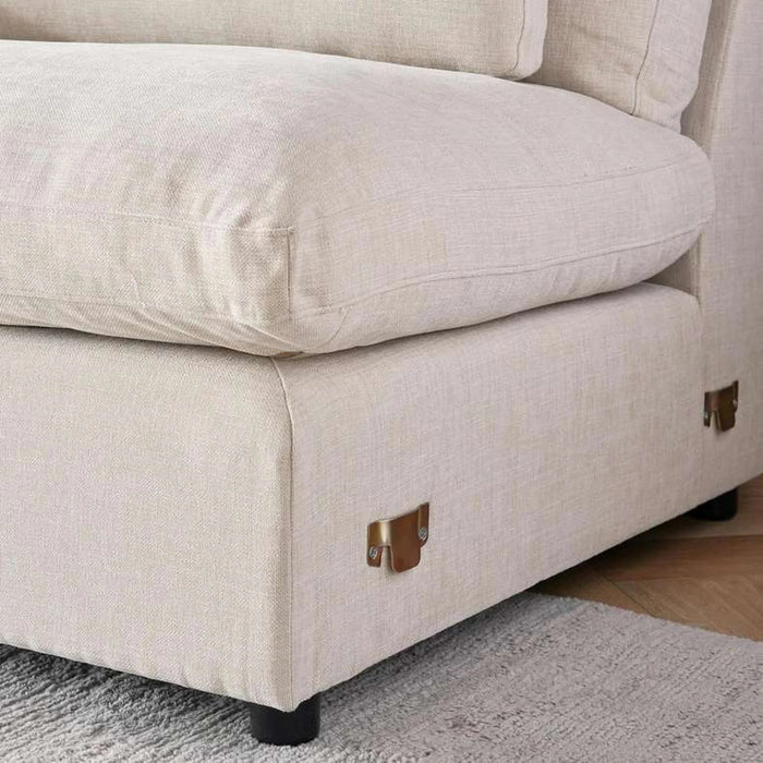 Cozy Left Arm Single Seater Modular Sofa - Beige Pan Home
